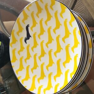 Kate Spade Wickford Dachshund Lenox Luncheon Plate Set of 2
